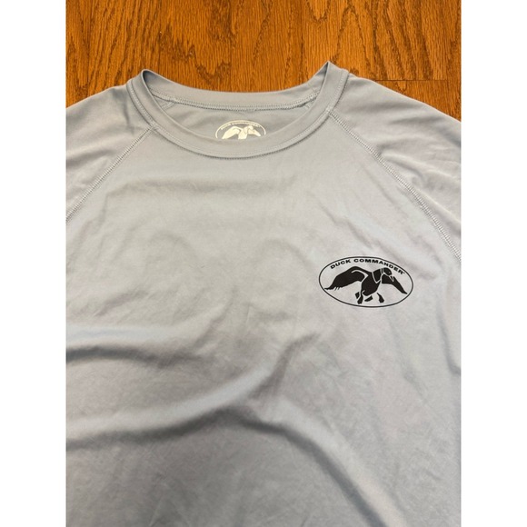 Duck Commander Duck Dynasty Mens Light Blue Shirt Logo Long Sleeve XL Performanc - Picture 3 of 7